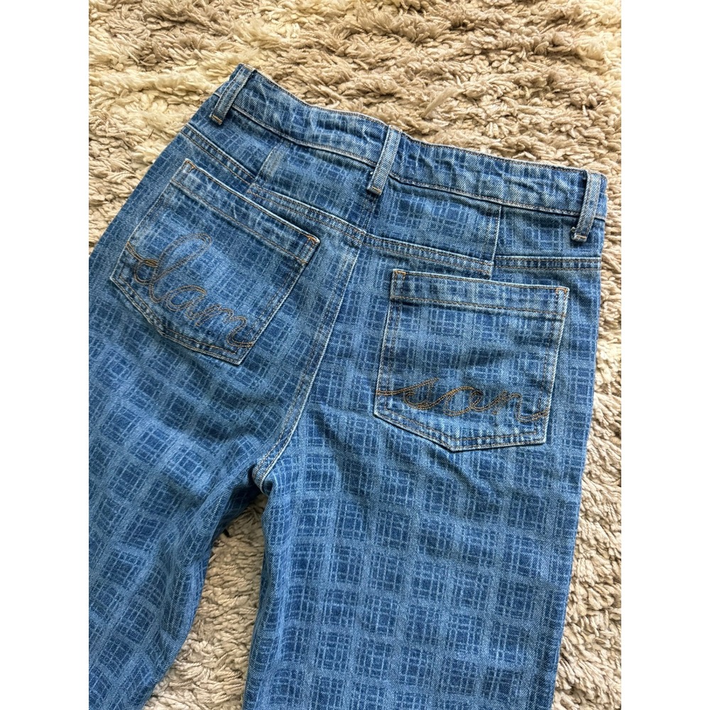 Damson Madder Tovie Laser Check Mid Rise Ankle Straight Leg Jeans. Size 8 - Picture 6 of 9
